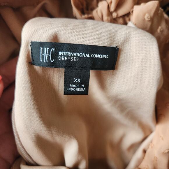 INC International Concepts Hazel Wood Long Sleeve Shift Dress - NWT - Size XS - Picture 7 of 8